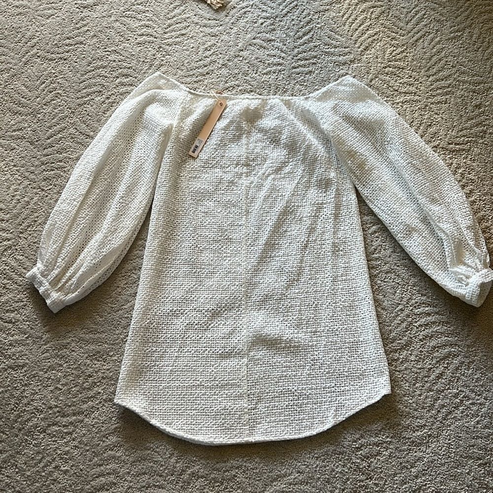 NWT Shakuhachi Off The Shoulder Sheer Dress Cover Up Small - Picture 11 of 17